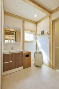 高木平屋　洗面脱衣室